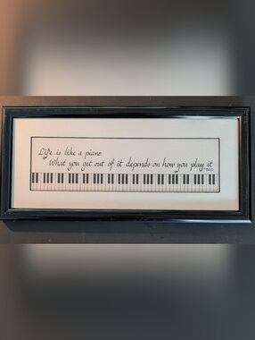 Calligraphy Inspired "Oh my word" Quote framed "Musical Notes of Life"!
